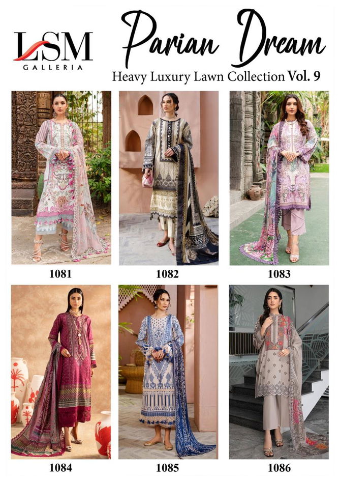 Parian Dream Vol 9 By LSM Lawn Cotton Pakistani Dress Material Wholesale Shop In Surat